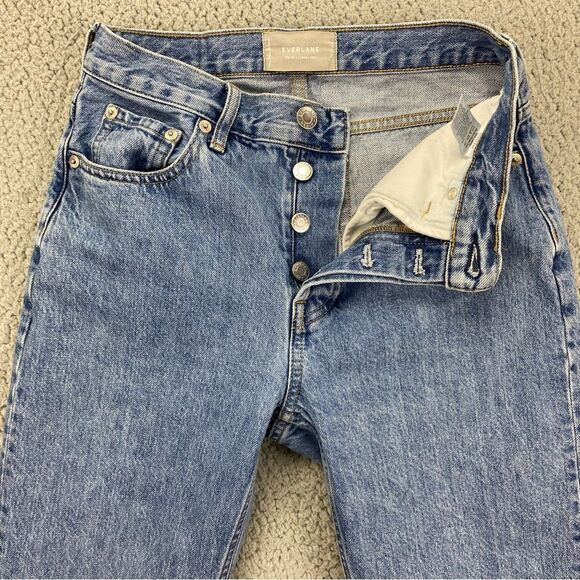 Everlane Women's The 90's Checky Straight Fit Cropped Jeans   |  Size:  25 - Picture 3 of 14